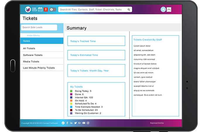 Scheduling, Time Sheets & Accountability Tracking
